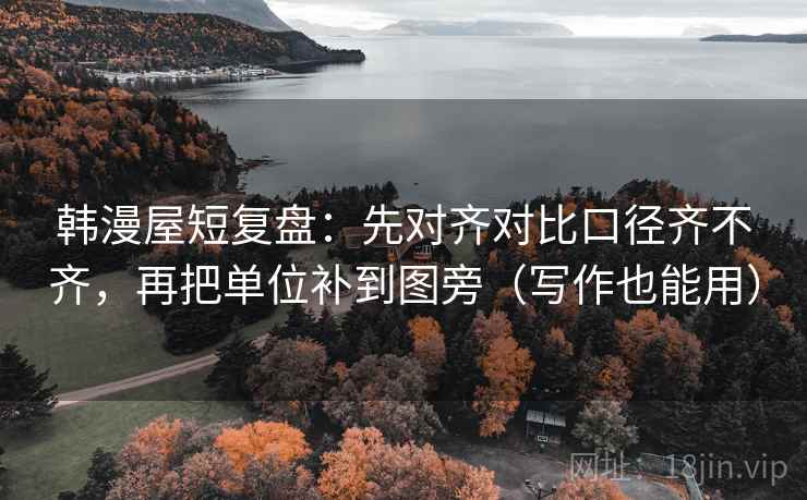 韩漫屋短复盘：先对齐对比口径齐不齐，再把单位补到图旁（写作也能用）  第2张