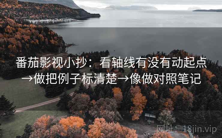番茄影视小抄：看轴线有没有动起点→做把例子标清楚→像做对照笔记