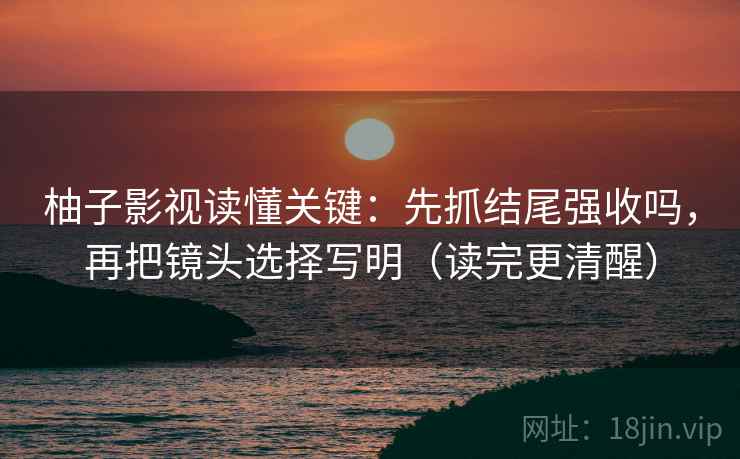 柚子影视读懂关键：先抓结尾强收吗，再把镜头选择写明（读完更清醒）  第2张